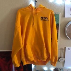 Yellow NASA schematics sweatshirt hoodie